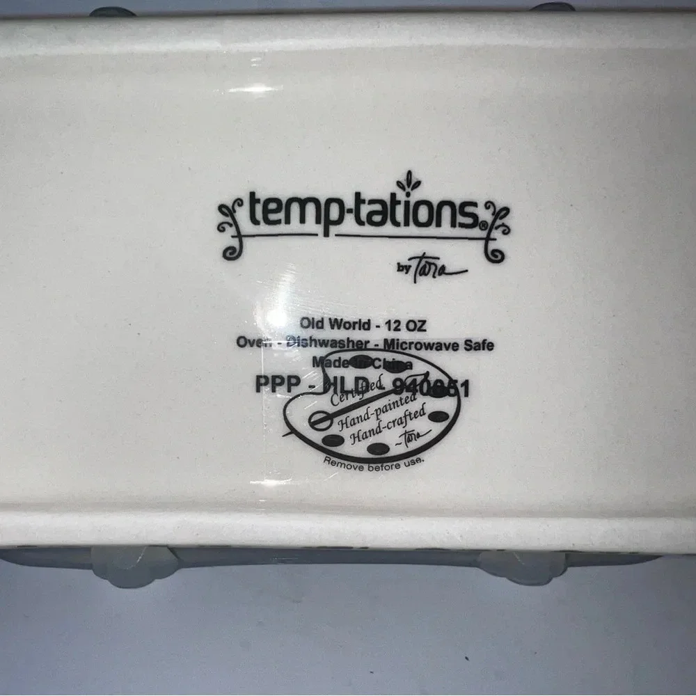 Temptations , NWT, 2 ceramic old world, holiday floral, 12 ounce mini‎ …
